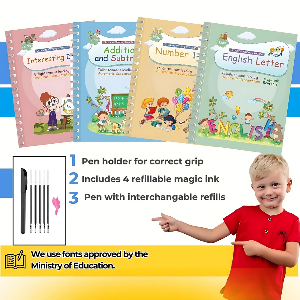 Reusable Grooved Handwriting Practice Books